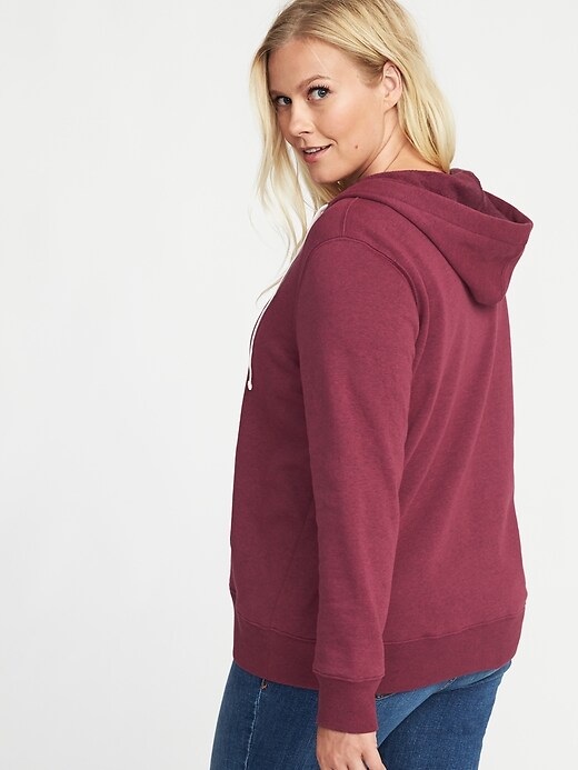 Image number 2 showing, Relaxed Plus-Size Zip Hoodie