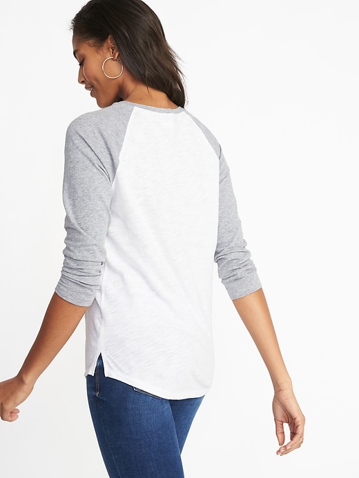 Image number 2 showing, Relaxed Graphic Raglan-Sleeve Tee for Women