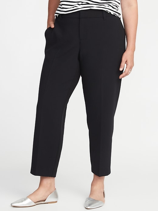 View large product image 1 of 1. Mid-Rise Secret-Slim Pockets + Waistband Plus-Size Harper Pants