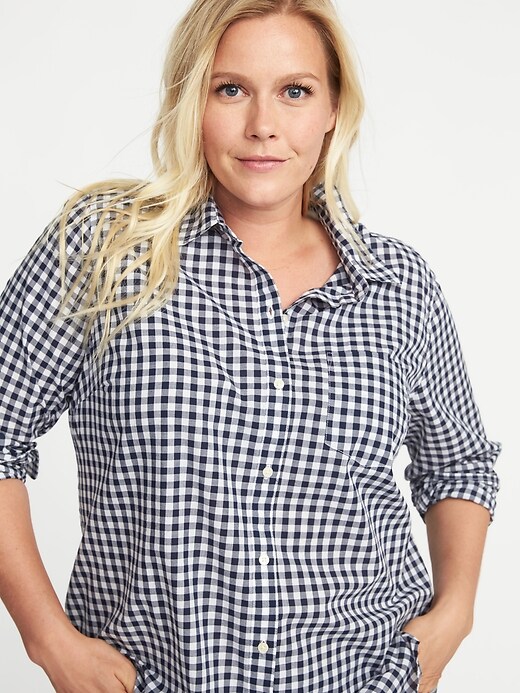 Image number 4 showing, Classic Plus-Size Button-Front Shirt