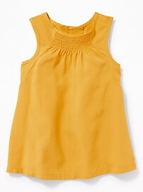 View large product image 4 of 4. Sleeveless Smocked Top for Toddler Girls