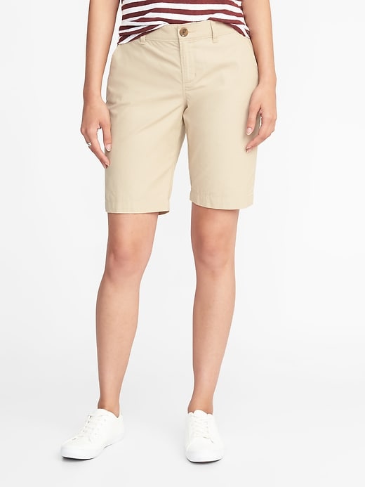 View large product image 1 of 2. Mid-Rise Uniform Bermudas For Women