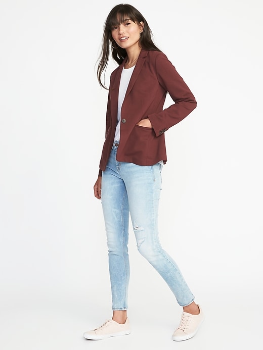 Image number 3 showing, Classic Ponte-Knit Blazer for Women