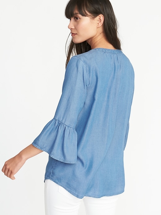 Image number 2 showing, Relaxed Bell-Sleeve Top for Women
