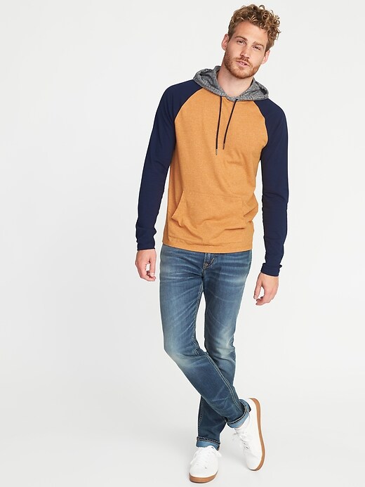 Image number 3 showing, Soft-Washed Color-Block Hoodie