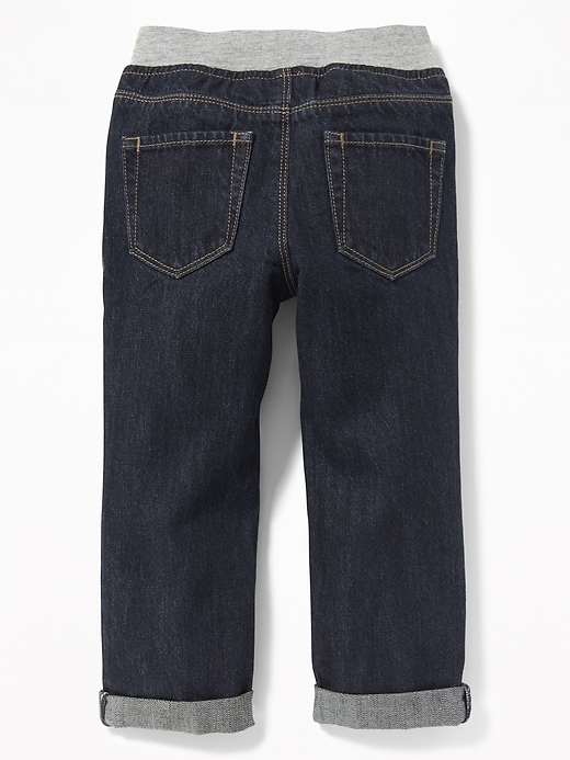 View large product image 2 of 4. Relaxed Jersey-Waist Pull-On Jeans for Toddler Boys