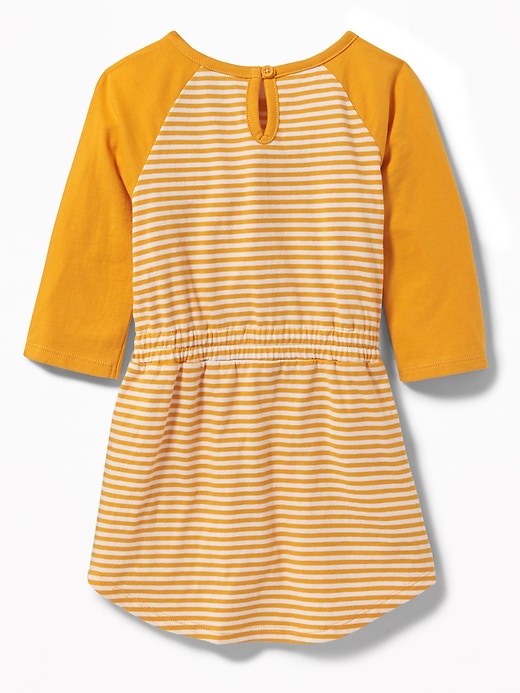 View large product image 2 of 3. Striped Elasticized-Waist Jersey Dress for Toddler Girls