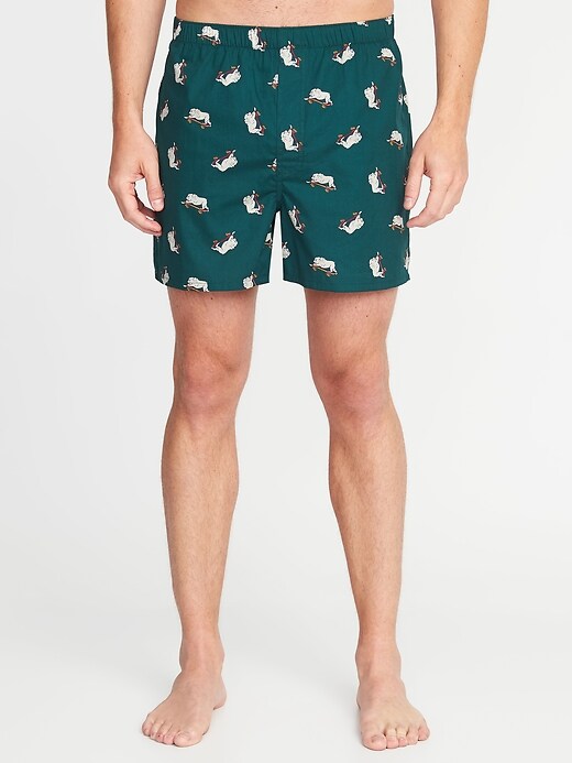 View large product image 1 of 1. Printed Poplin Boxers