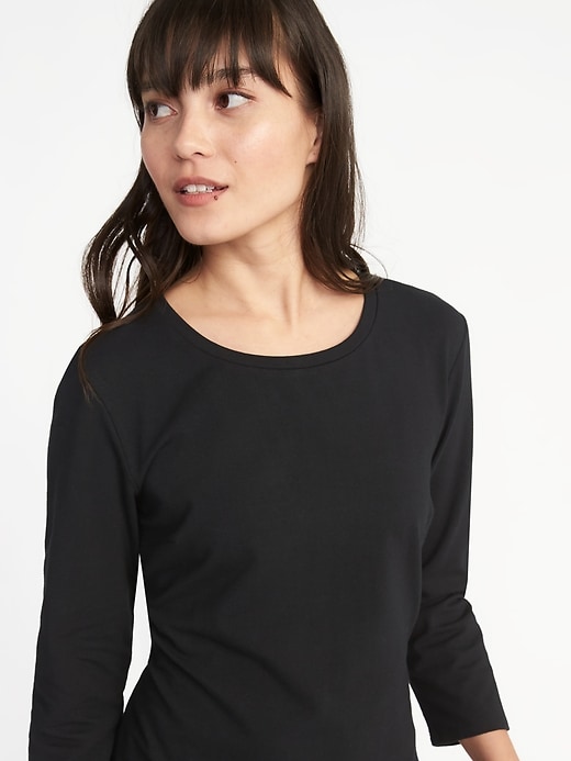 Fitted Crew-Neck Jersey Tee Dress for Women | Old Navy