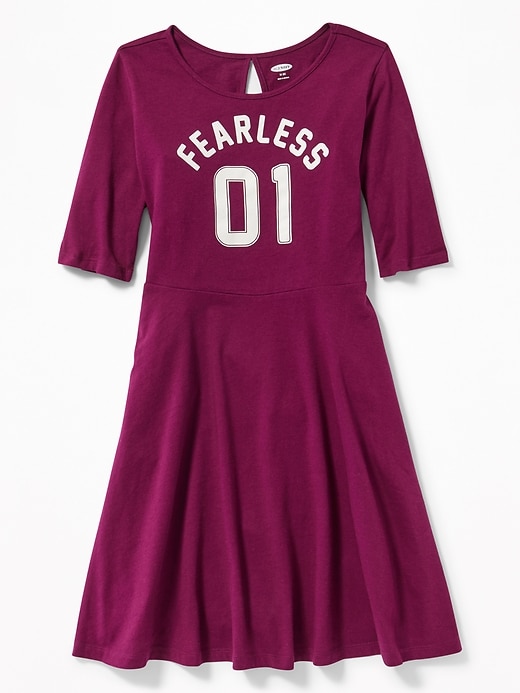 View large product image 1 of 1. Jersey Fit & Flare Dress for Girls