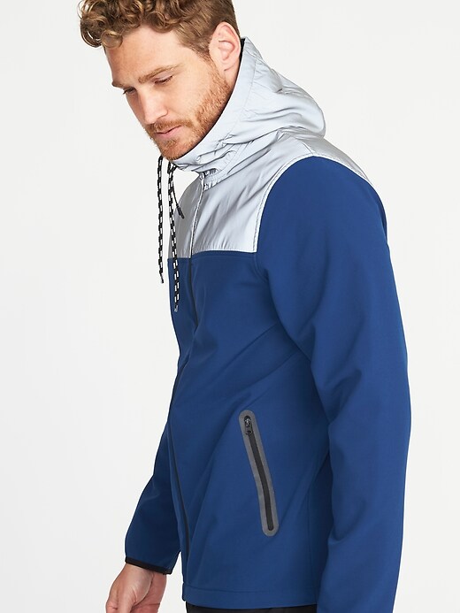 Image number 4 showing, Go-Warm Reflective-Trim Hooded Jacket