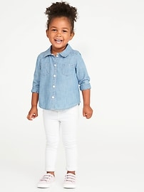 View large product image 3 of 4. Chambray Shirt for Toddler Girls