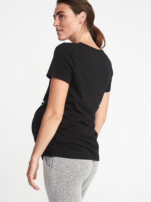 Image number 2 showing, Maternity EveryWear Graphic Crew-Neck Tee