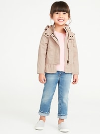 View large product image 3 of 4. Hooded Peplum Jacket for Toddler Girls