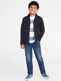 View large product image 3 of 3. Sweater-Knit Button-Front Cardigan for Boys