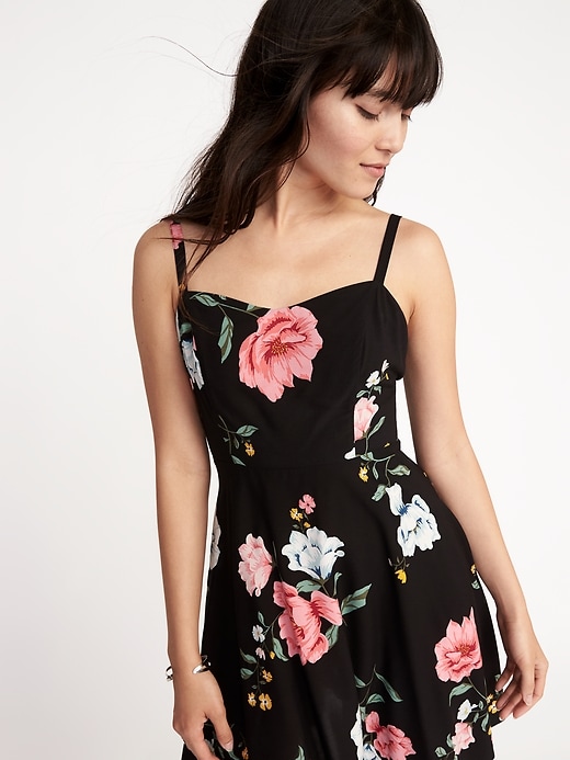 Image number 3 showing, Floral Fit & Flare Cami Dress for Women