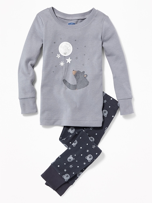 View large product image 1 of 1. Bear-Print Sleep Set For Toddler Boys
