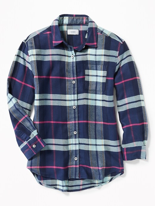 View large product image 1 of 1. Plaid Boyfriend Tunic Shirt for Girls