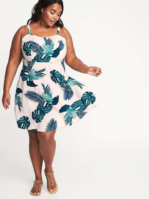Image number 1 showing, Plus-Size Fit & Flare Cami Dress