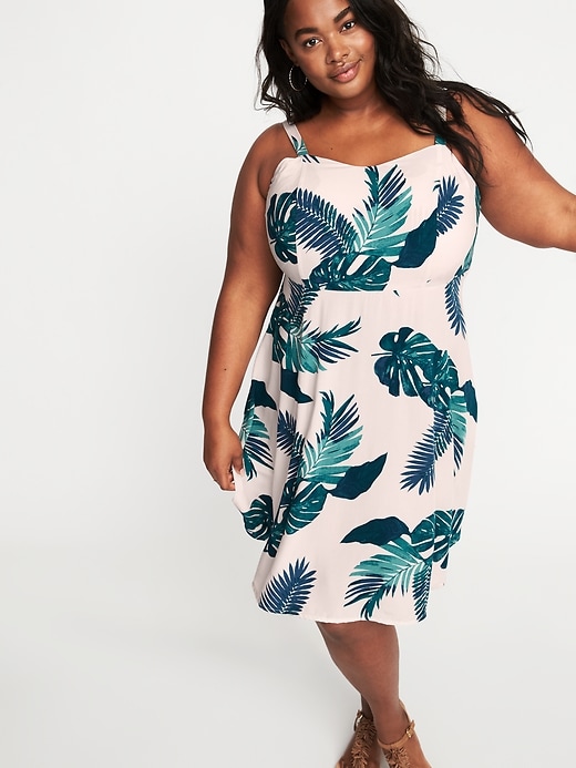 Image number 4 showing, Plus-Size Fit & Flare Cami Dress