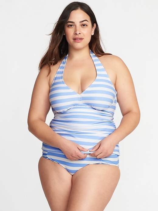 Image number 1 showing, Plus-Size Halter Tankini Top