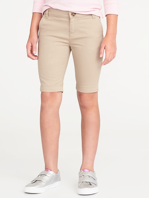 View large product image 1 of 3. Skinny Uniform Bermudas For Girls
