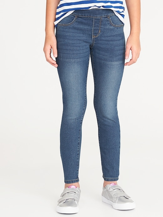 View large product image 1 of 1. Skinny Built-In Tough Pull-On Jeans for Girls