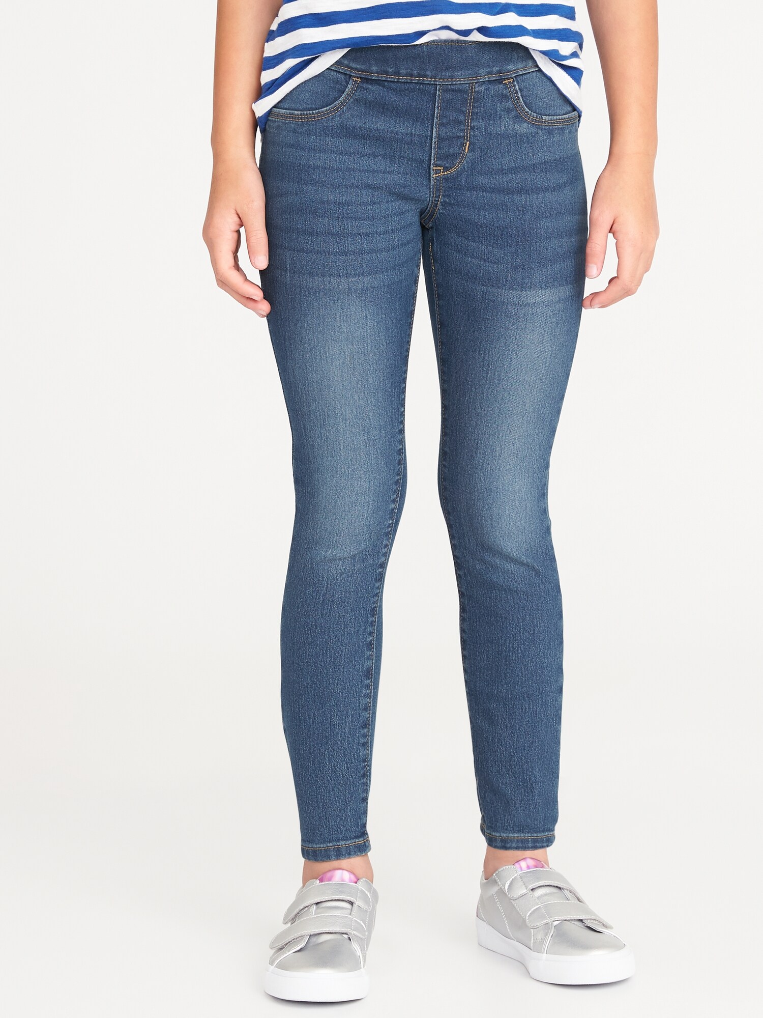 Skinny Built-In Tough Pull-On Jeans for Girls