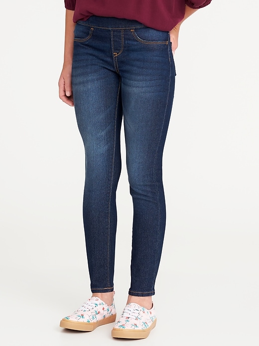 View large product image 1 of 3. Skinny Built-In Tough Pull-On Jeans for Girls