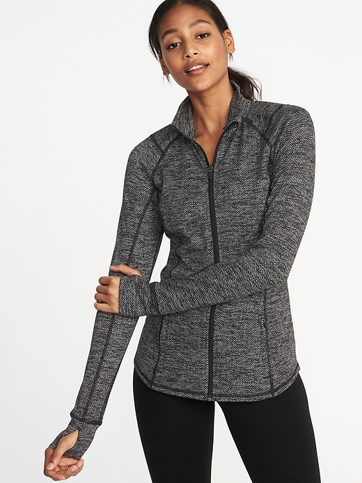 View large product image 1 of 1. Fitted Full-Zip Performance Jacket for Women
