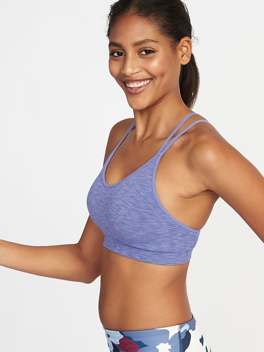 Image number 4 showing, Seamless Light Support Strappy Sports Bra for Women