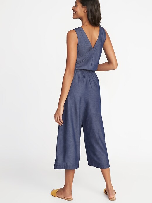 Image number 2 showing, Waist-Defined Sleeveless Utility Jumpsuit for Women