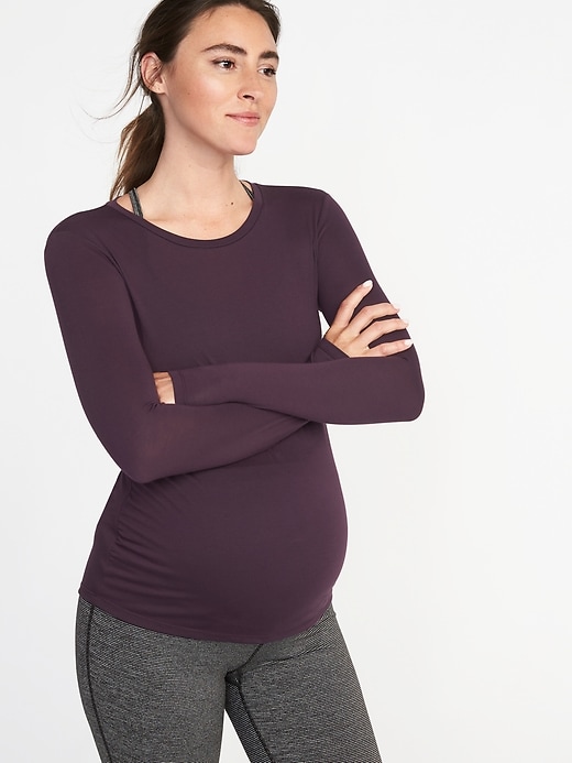 Image number 1 showing, Maternity Semi-Fitted Performance Tee