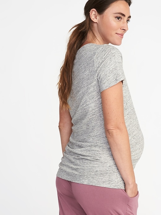 Image number 2 showing, Maternity EveryWear Graphic Crew-Neck Tee