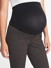 View large product image 3 of 3. Maternity Premium Full-Panel Pixie Pants