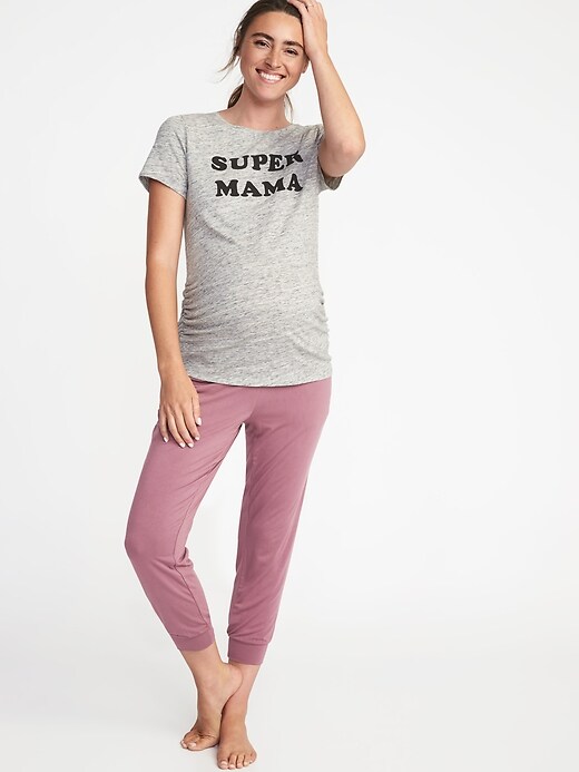 Image number 3 showing, Maternity EveryWear Graphic Crew-Neck Tee