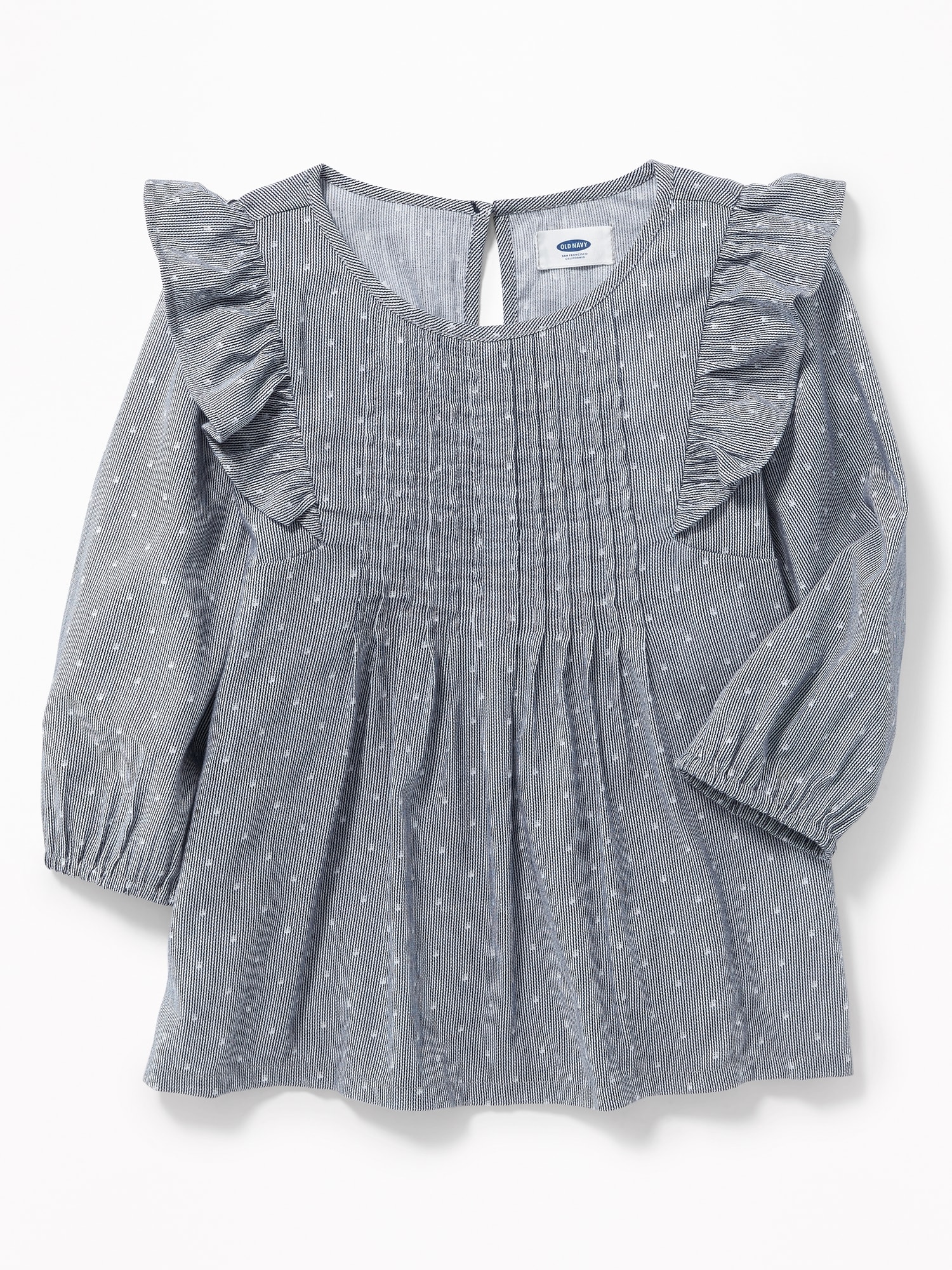 Ruffled Pintucked 3/4-Sleeve Blouse for Girls | Old Navy