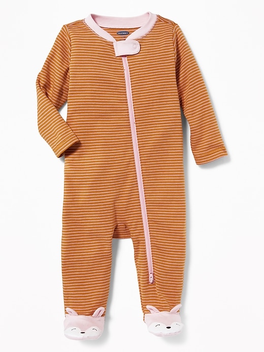 View large product image 1 of 2. Footed Fox-Critter One-Piece for Baby