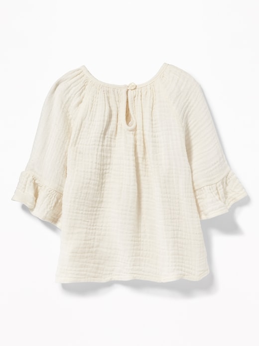 View large product image 2 of 2. Crinkle-Gauze Peasant Top for Baby