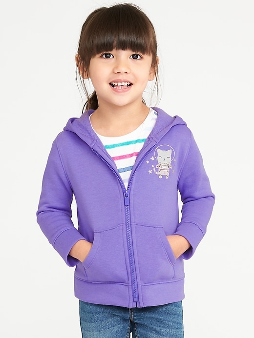 View large product image 1 of 4. Graphic Zip Hoodie for Toddler Girls