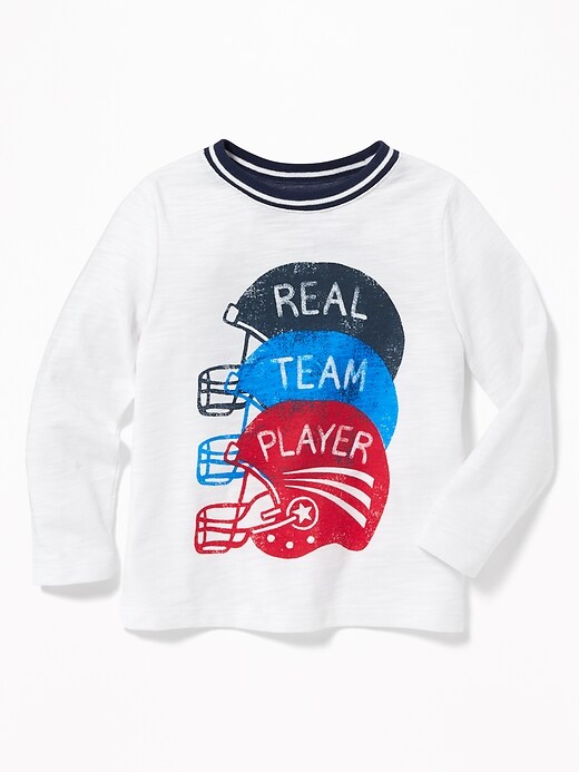 View large product image 1 of 2. Slub-Knit Crew-Neck Tee for Toddler Boys