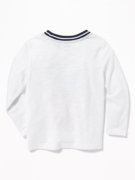 View large product image 2 of 2. Slub-Knit Crew-Neck Tee for Toddler Boys