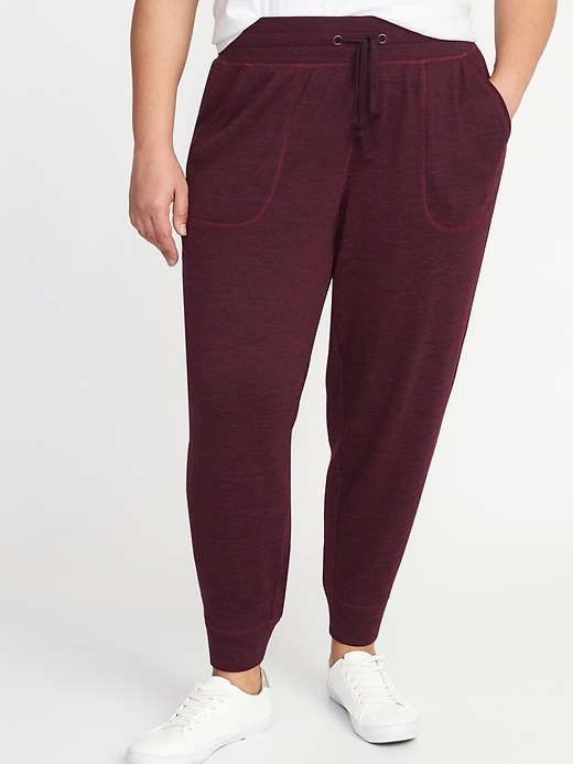 View large product image 1 of 1. Sweater-Knit Plus-Size Joggers