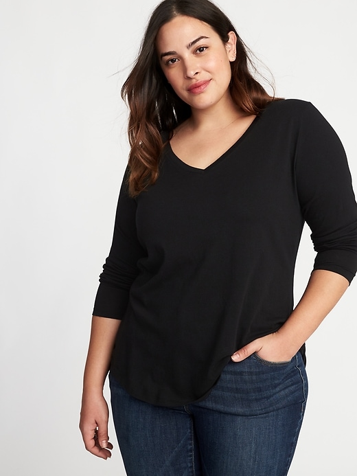 View large product image 1 of 1. EveryWear Plus-Size V-Neck Tee