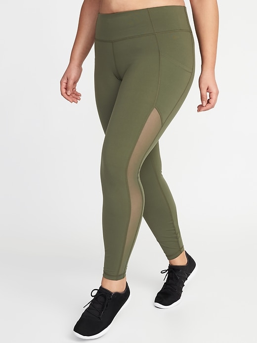 View large product image 1 of 1. High-Rise Elevate Compression Plus-Size Pocket Leggings