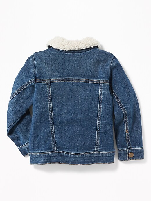 View large product image 2 of 4. Sherpa-Lined Trucker Jacket for Toddler Boys