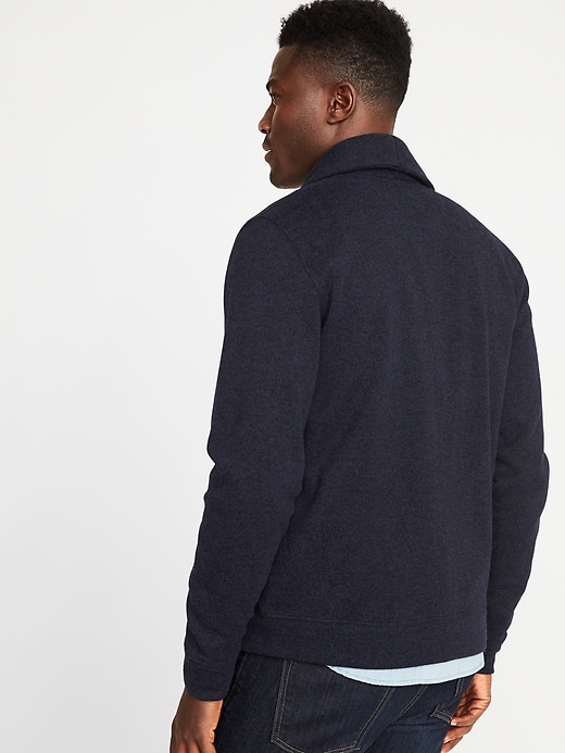 Image number 2 showing, Shawl-Collar Sweater-Fleece Cardigan