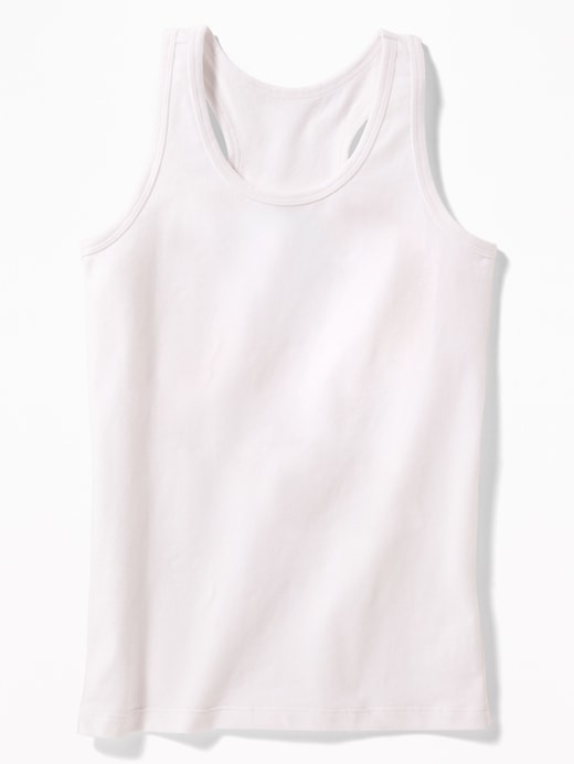 View large product image 1 of 3. Fitted Racerback Scoop-Neck Tank for Girls