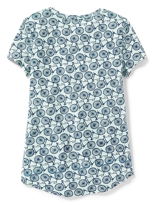 View large product image 2 of 3. Softest Crew-Neck Printed Tee for Girls