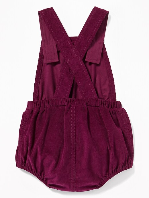 View large product image 2 of 2. Apron-Front Corduroy Bubble Romper for Baby